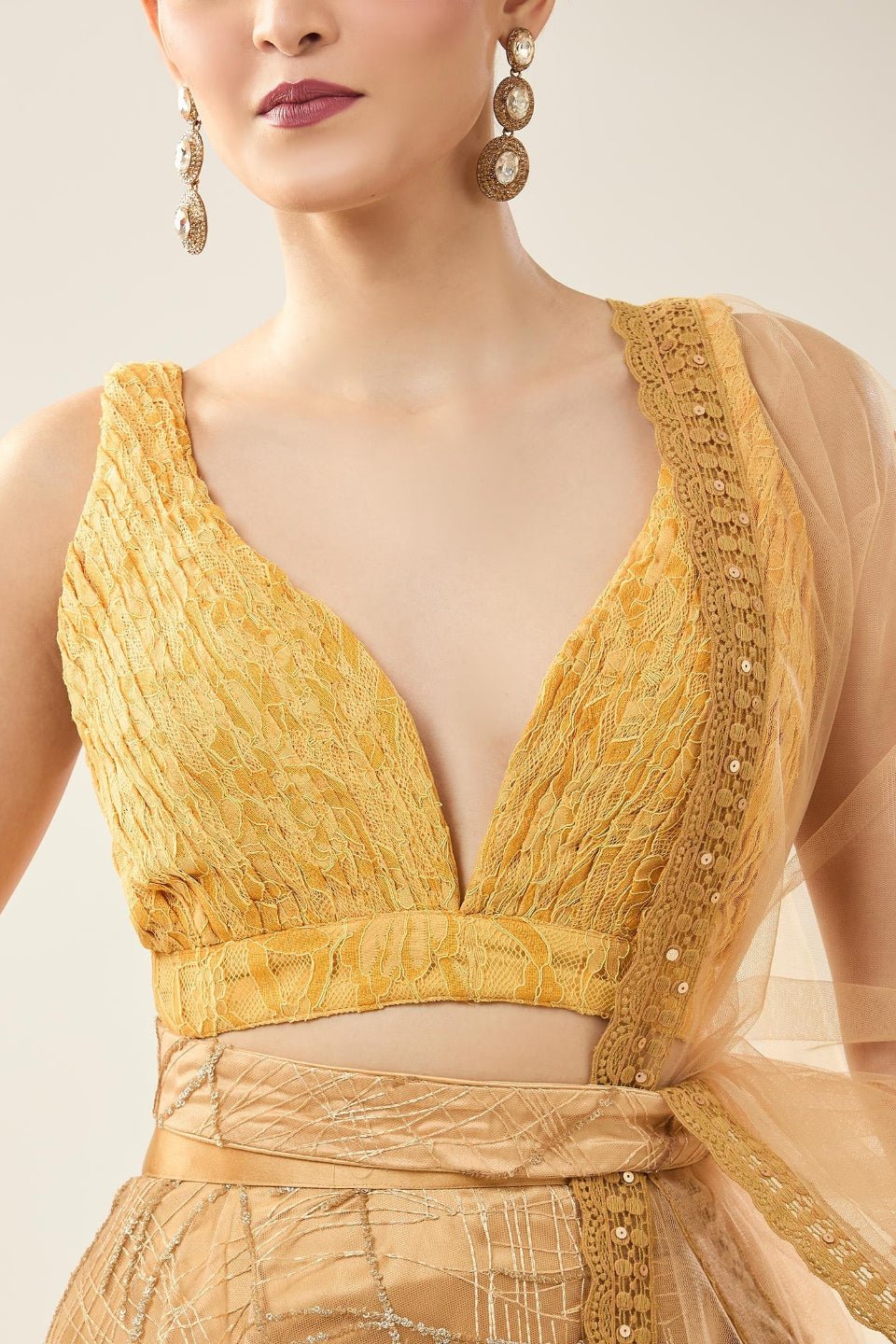 Designer Wear Yellow Lehenga Set With Dupatta - Simaaya