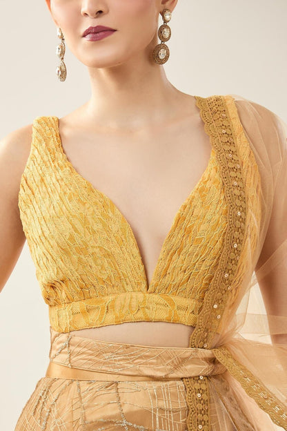 Designer Wear Yellow Lehenga Set With Dupatta - Simaaya