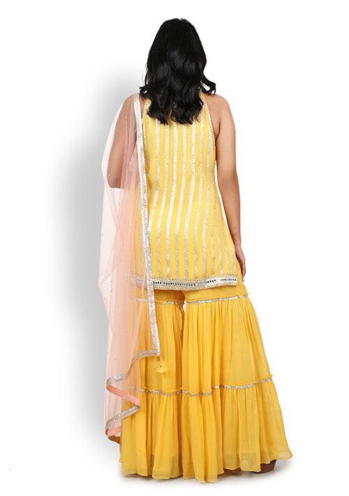 Buy Casual  Sharara In Yellow Color At Online Simaaya