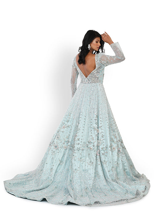 Buy Casual  Gown In Light  Blue Color At Online Simaaya