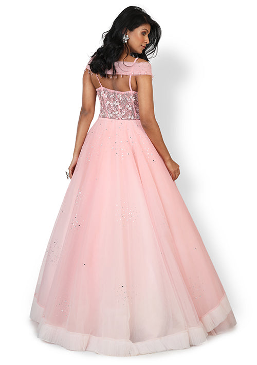 Buy Casual  Gown In Pink Color At Online Simaaya