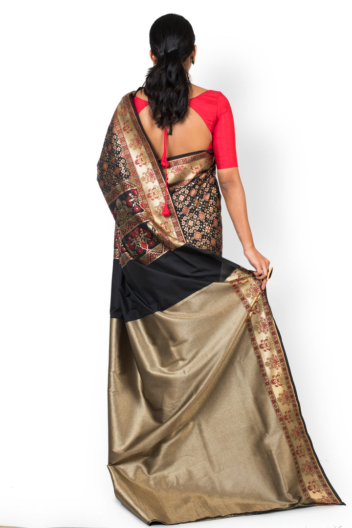 Buy Party Wear Designer Saree In Black Colour At Online Simaaya