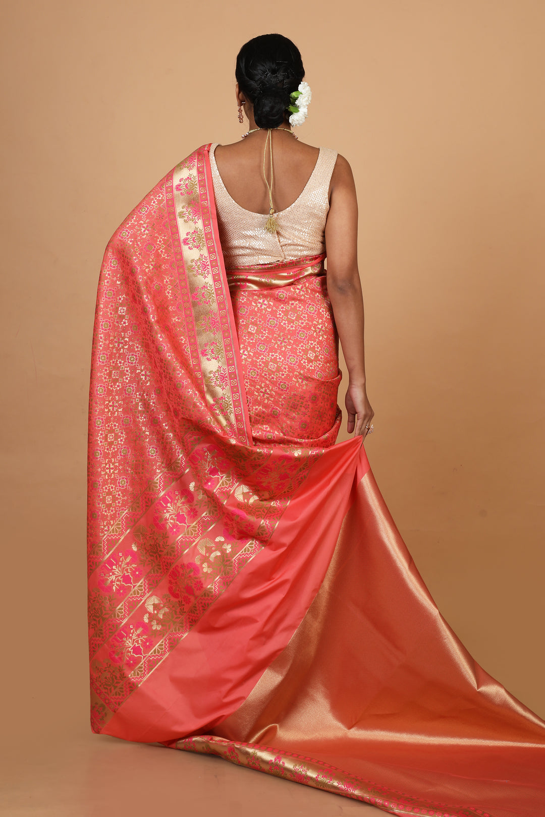 Buy Party Wear Designer Saree In Pink Colour At Online Simaaya