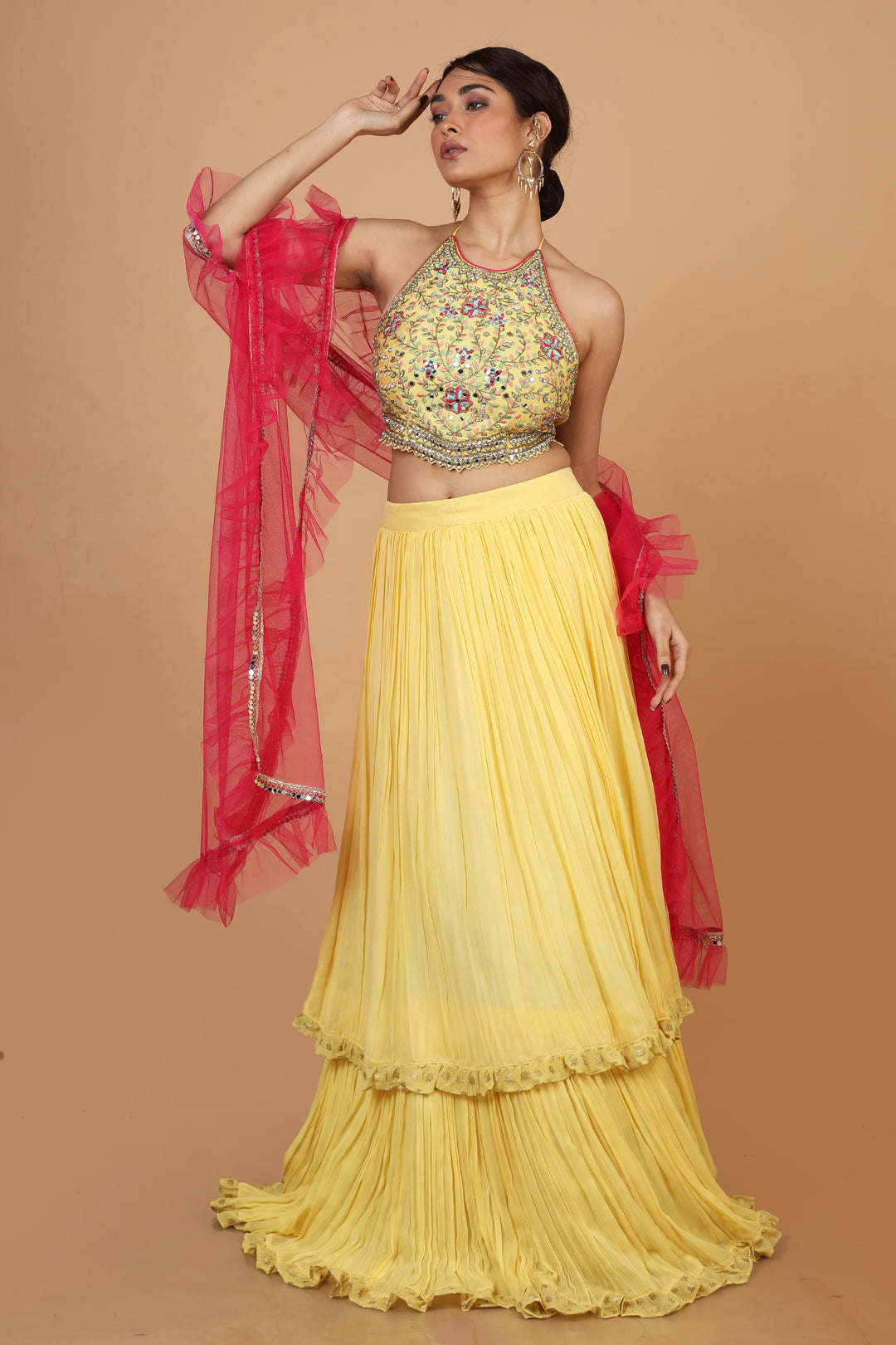 Buy Party Wear Lehenga In Yellow Color At Online Simaaya