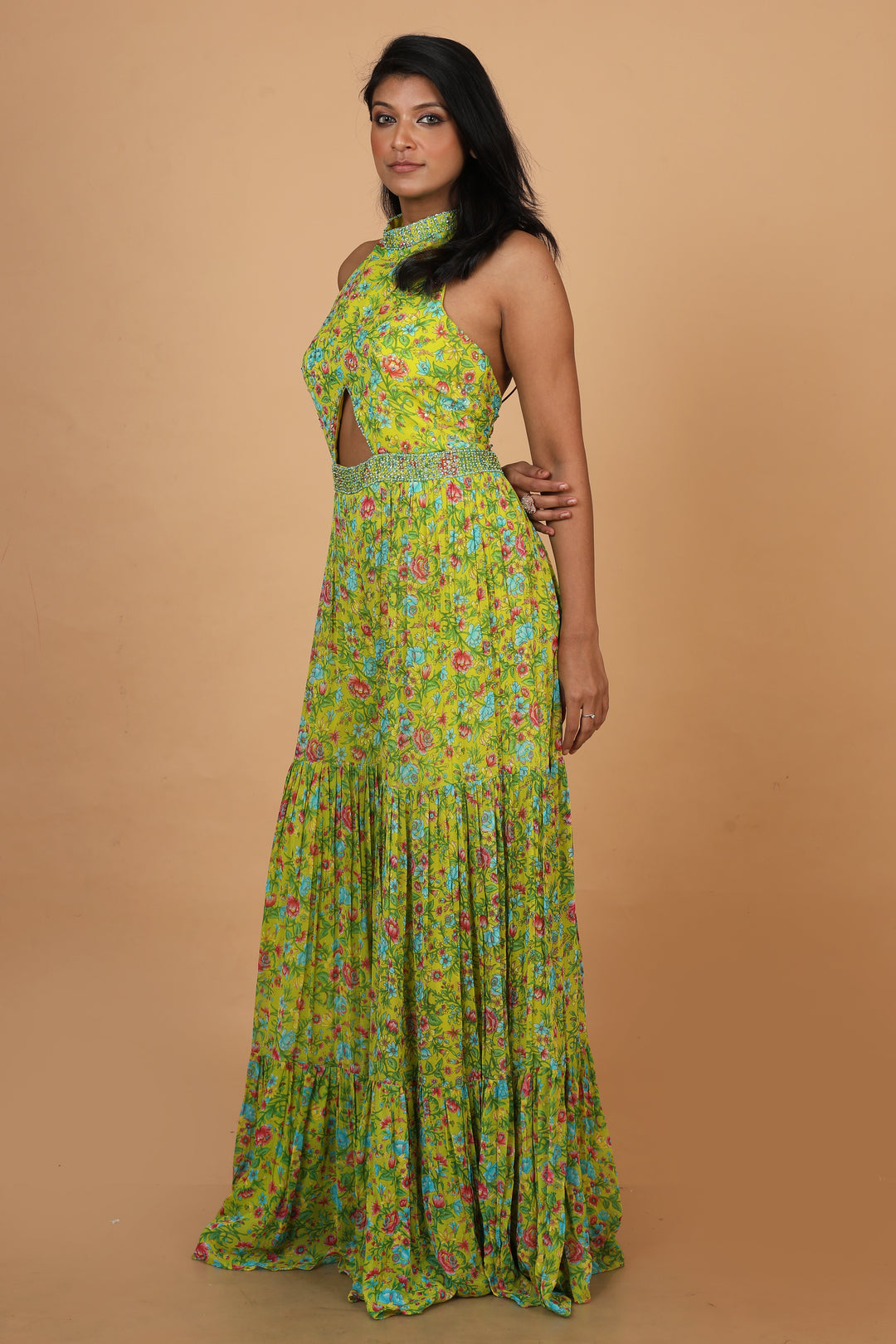 Buy Party Wear Jumpsuit In Green Color At Online Simaaya