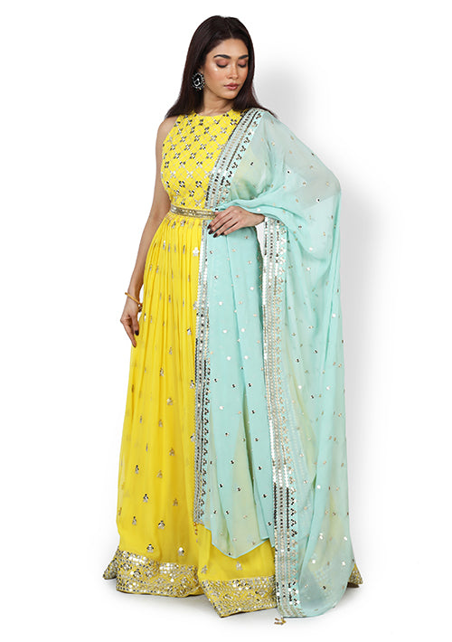 Buy Casual  Gown In Yellow Color At Online Simaaya
