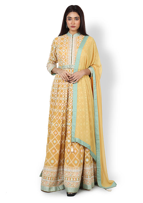 Buy Casual  Gown In Yellow Colour At Online Simaaya
