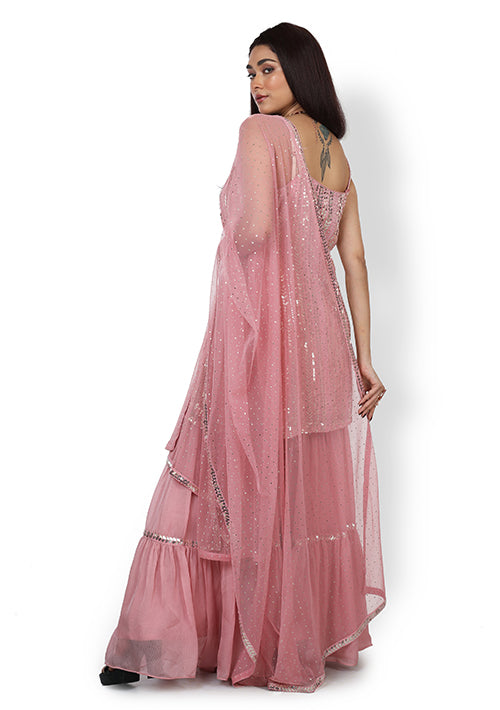 Buy Casual  Sharara Set In Pink Colour At Online Simaaya