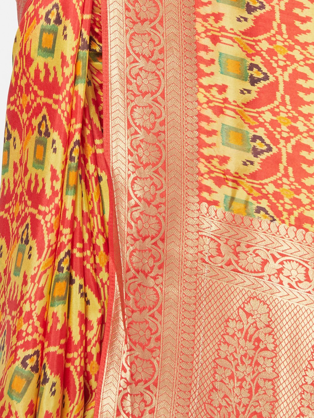 Handloom Saree In Multicolor For Festival