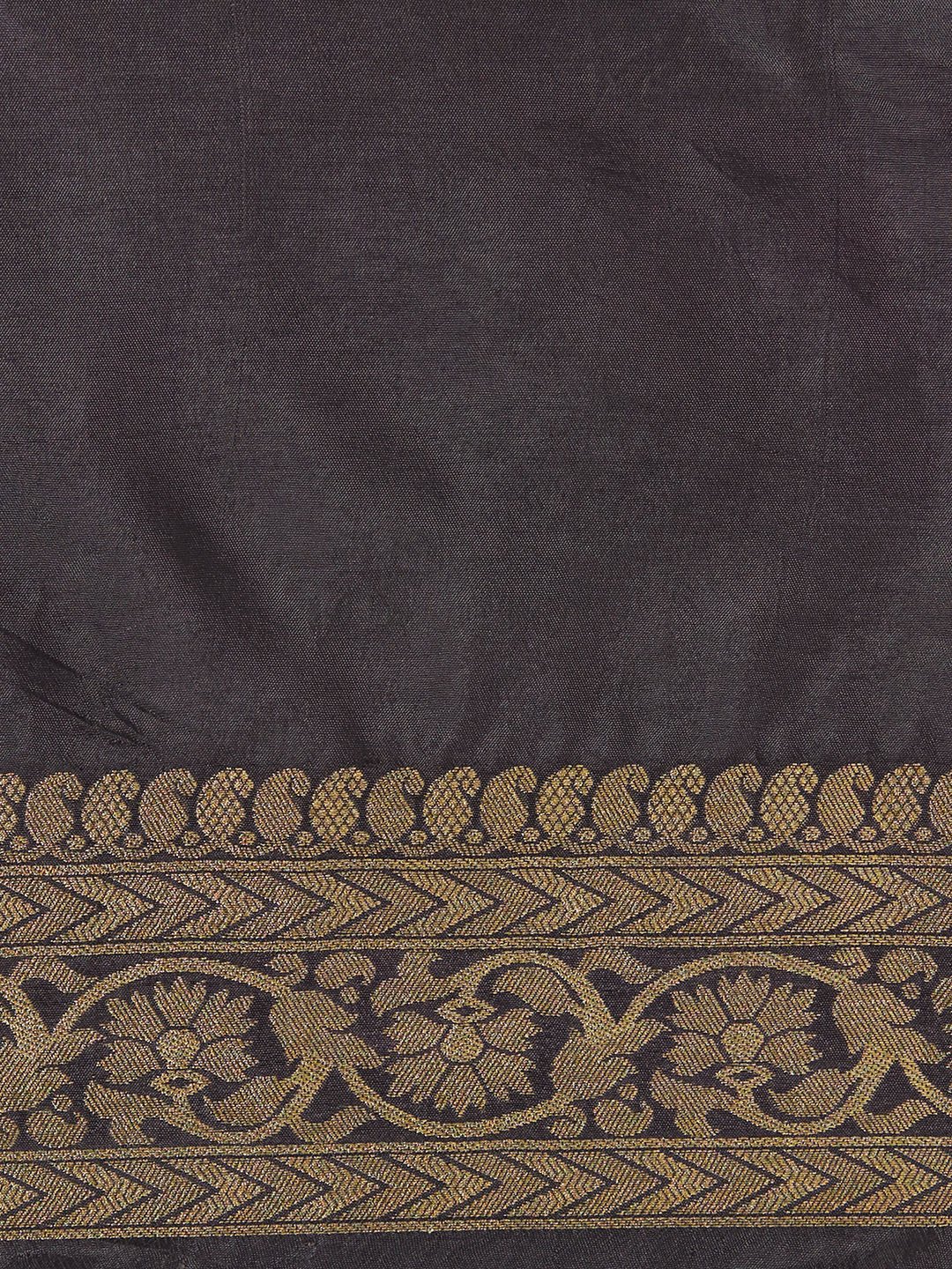 Handloom Cotton Saree In Yellow & Black Color