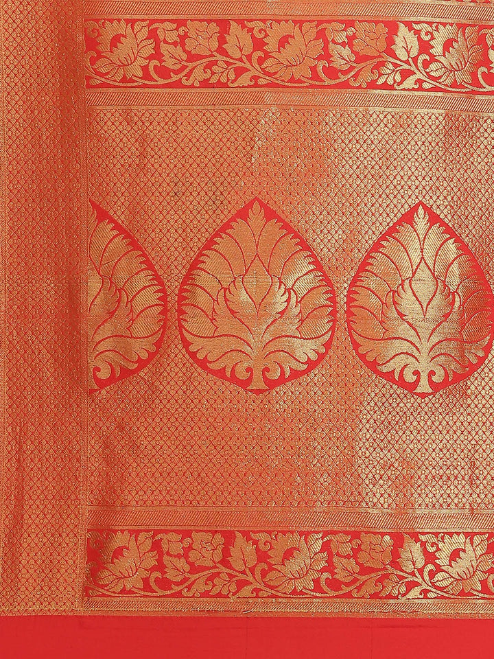 Kanjivaram Orange silk Saree