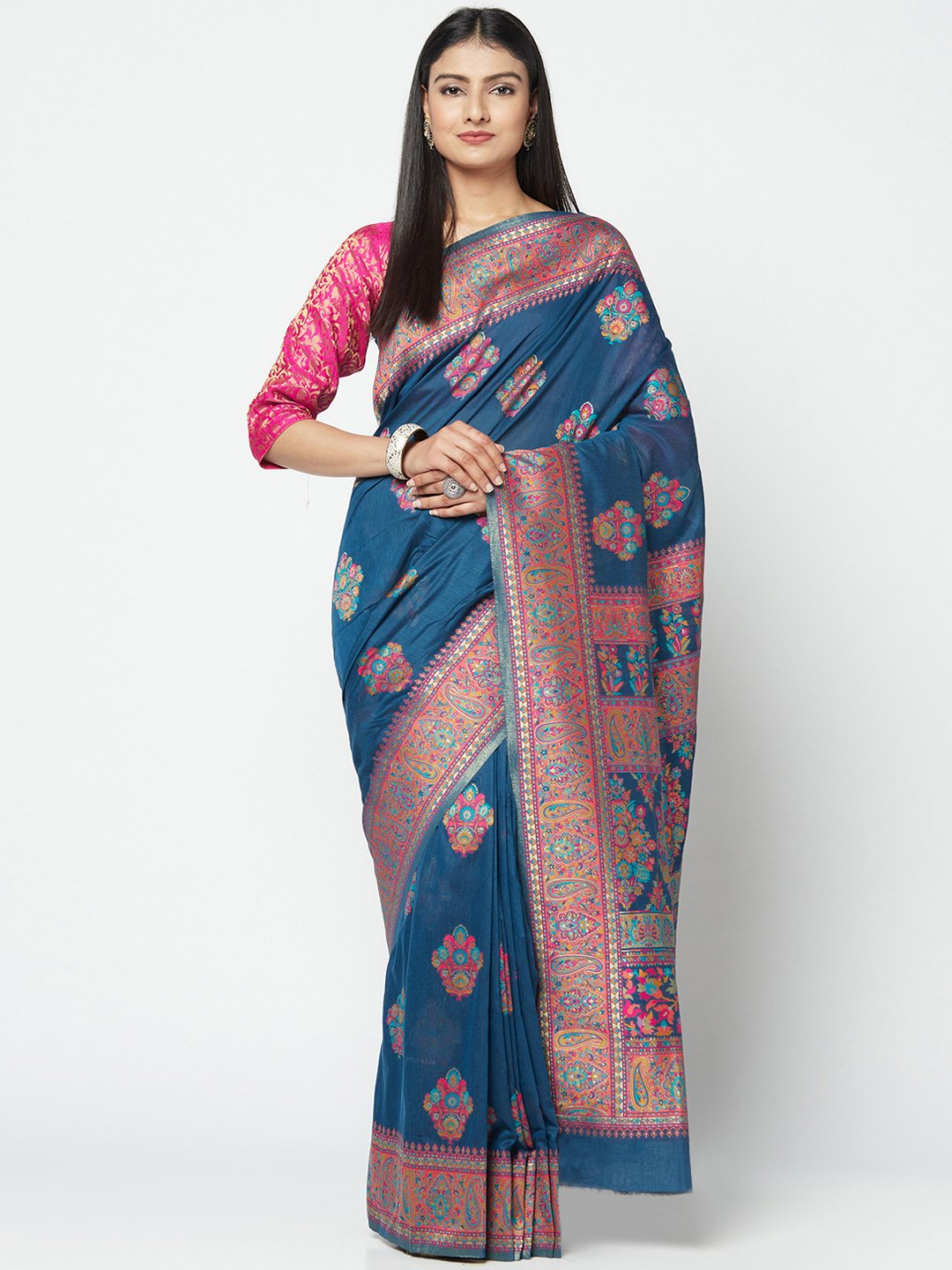 Shop Blue Handloom Saree For Party Wear which is Saree online at simaaya At