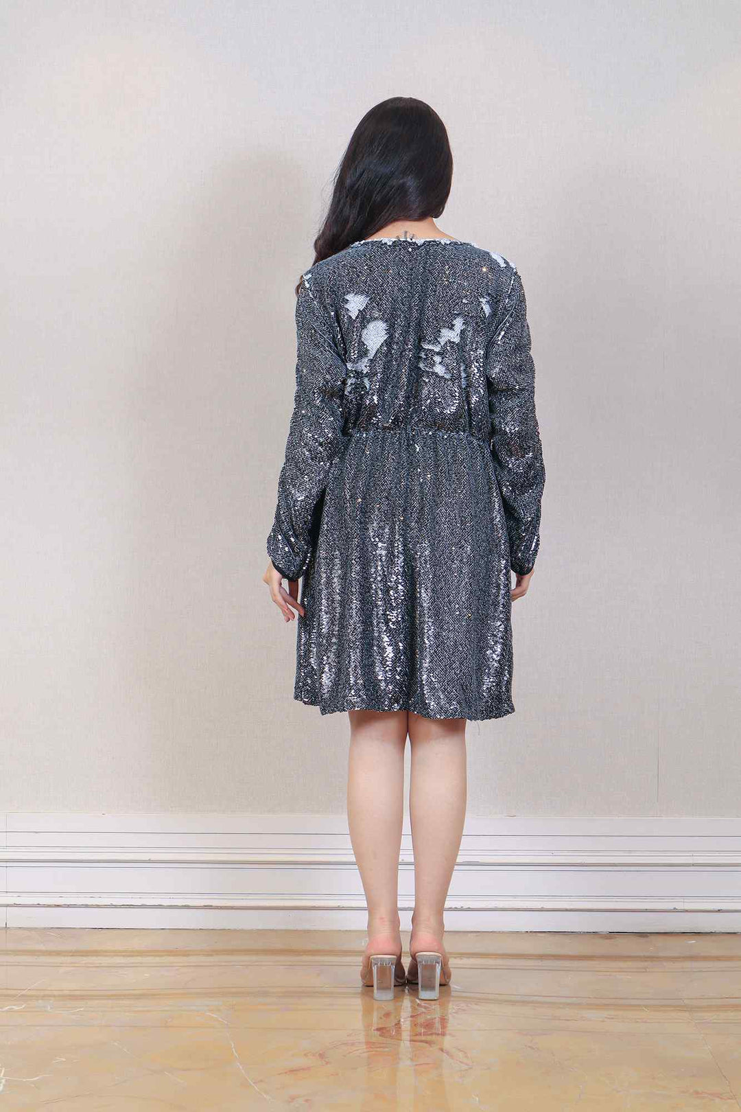Designer Charcoal Grey Color Dress