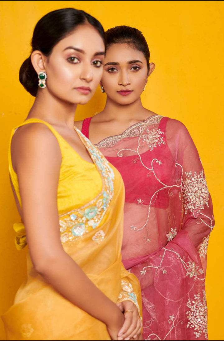 Festive Wear Saree In Yellow Colour - Simaaya