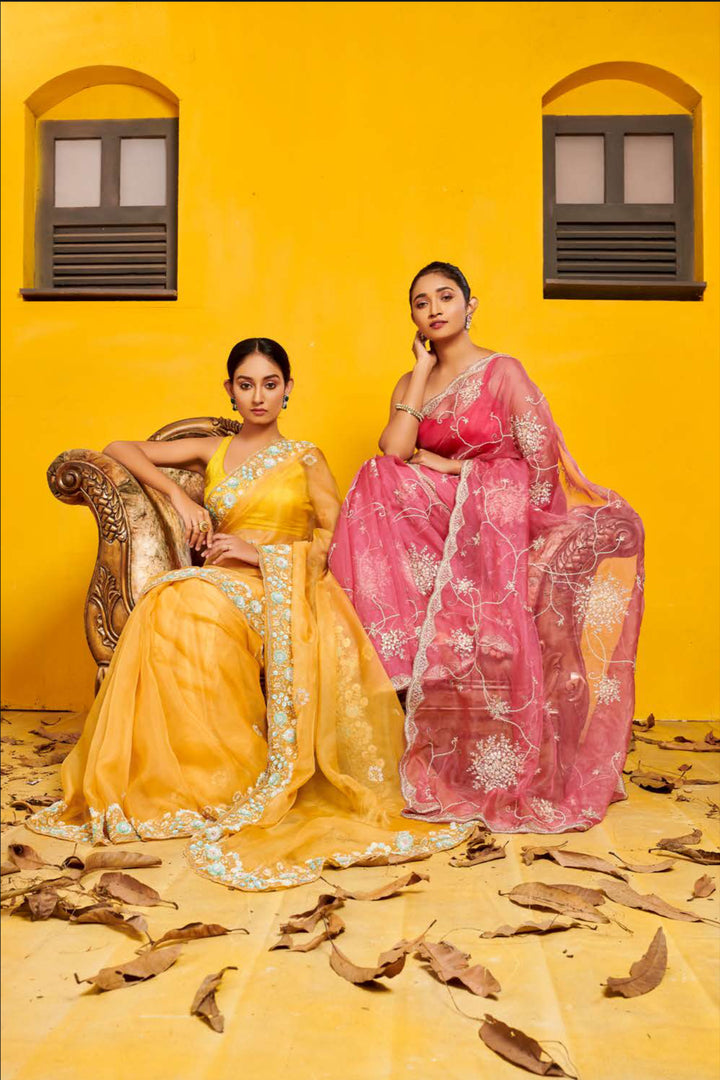 Festive Wear Saree In Yellow Colour - Simaaya
