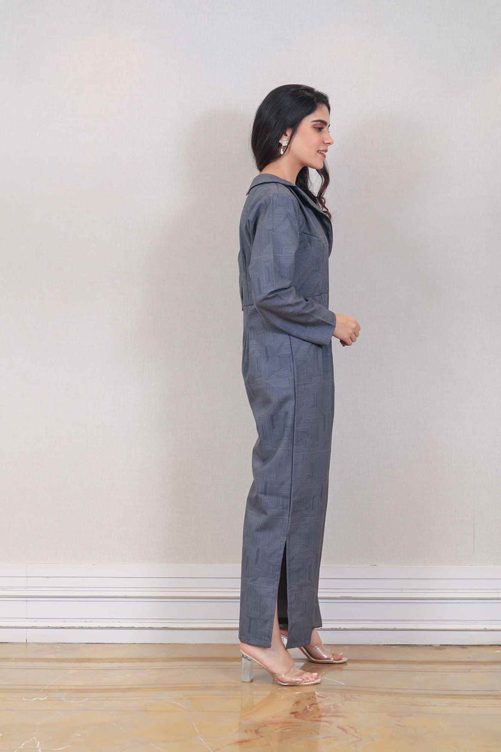 Designer Grey Color Jumpsuit