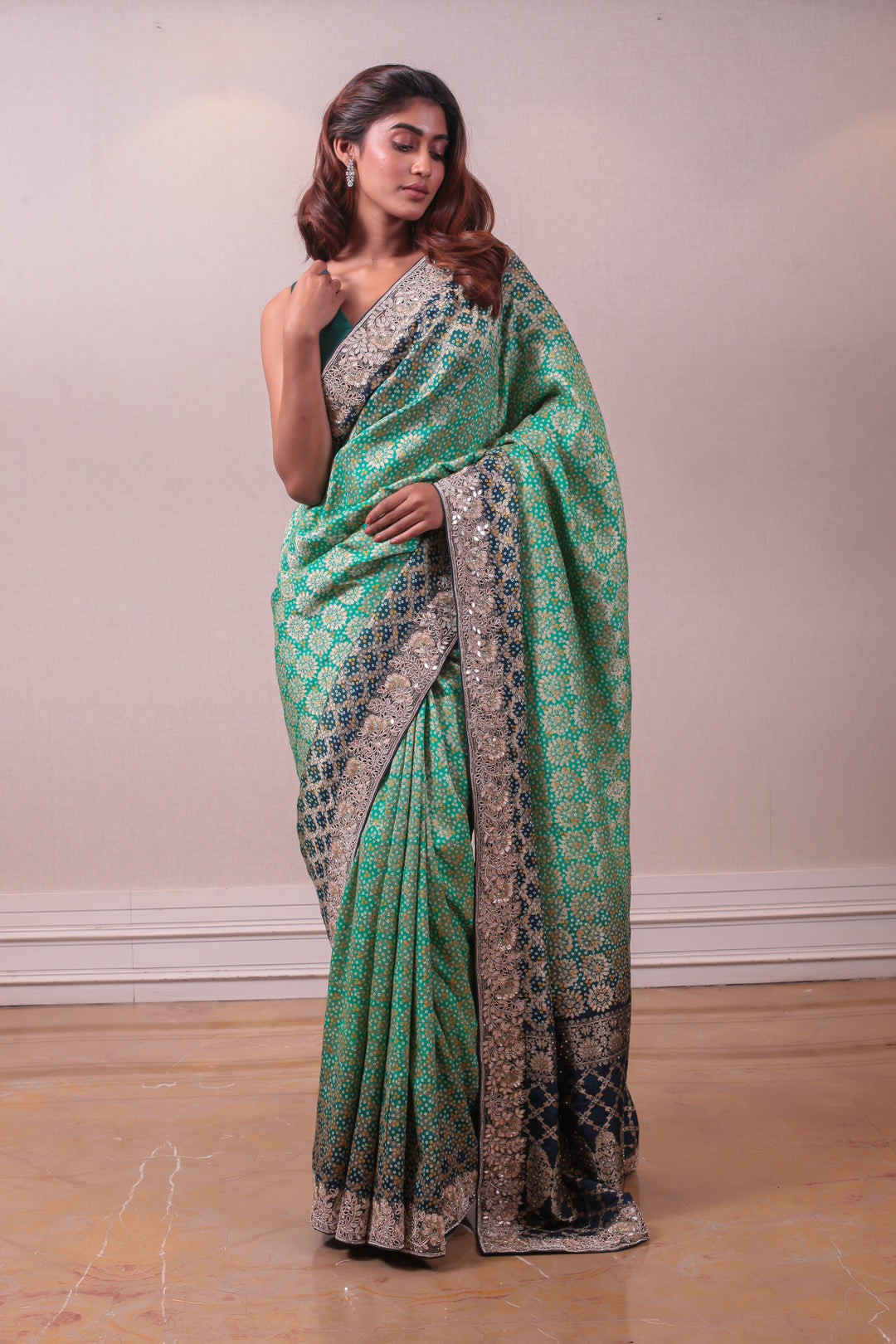 Designer Silk Handloom Embedded Sequin Saree