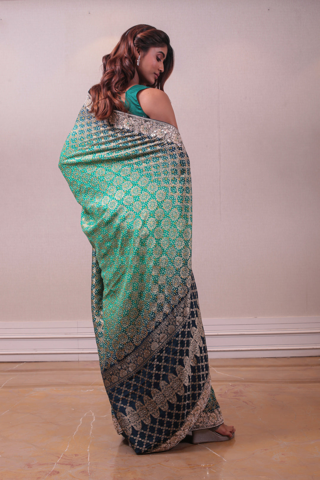 Designer Silk Handloom Embedded Sequin Saree