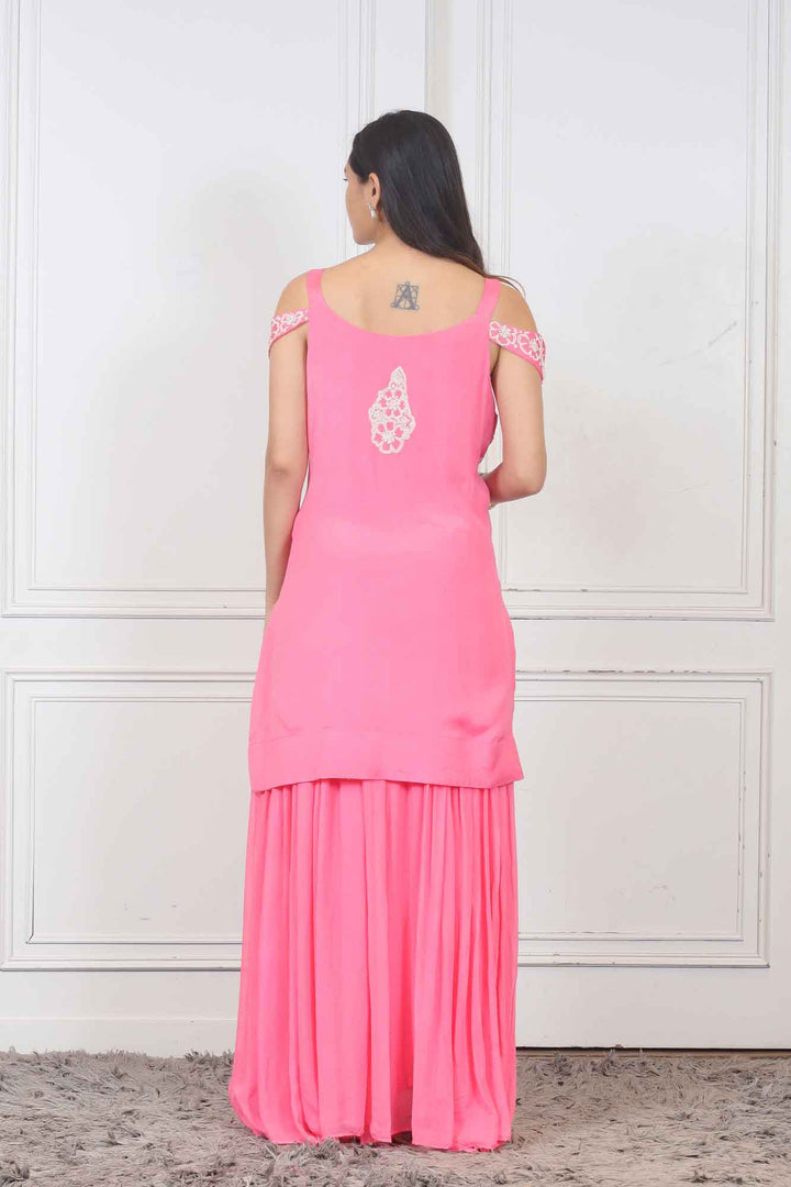 Party wear casual Sharara in Pink Color at online Simaaya