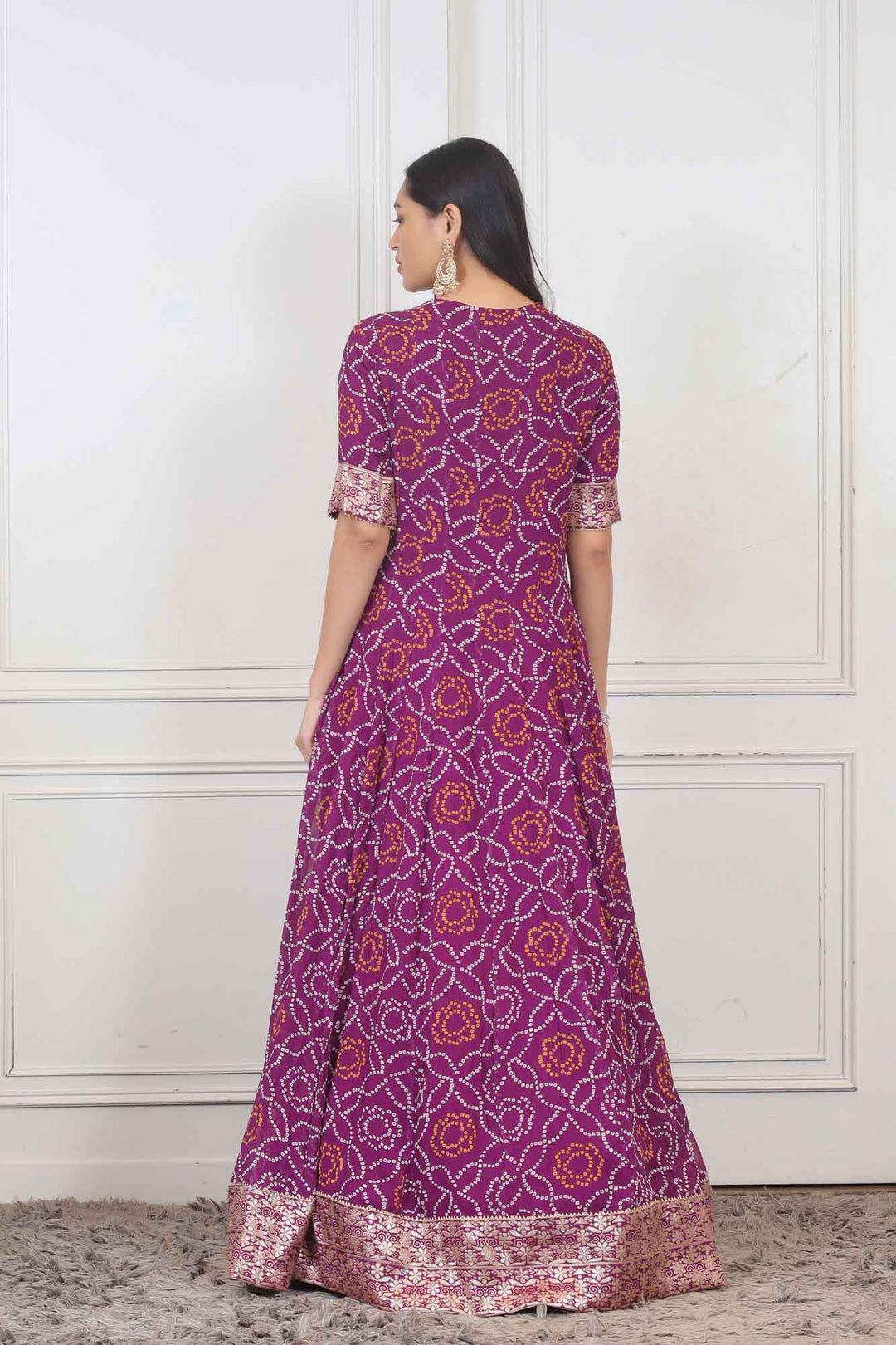 Party wear Gown in Purple Color at online Simaaya