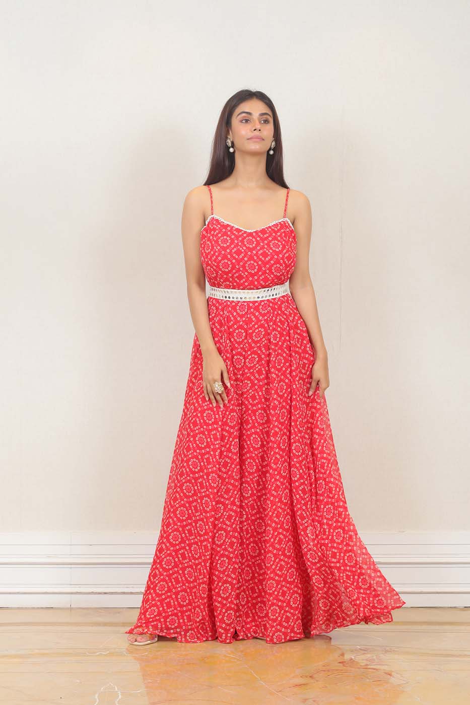 Party Wear Gown in Red Color at online Simaaya
