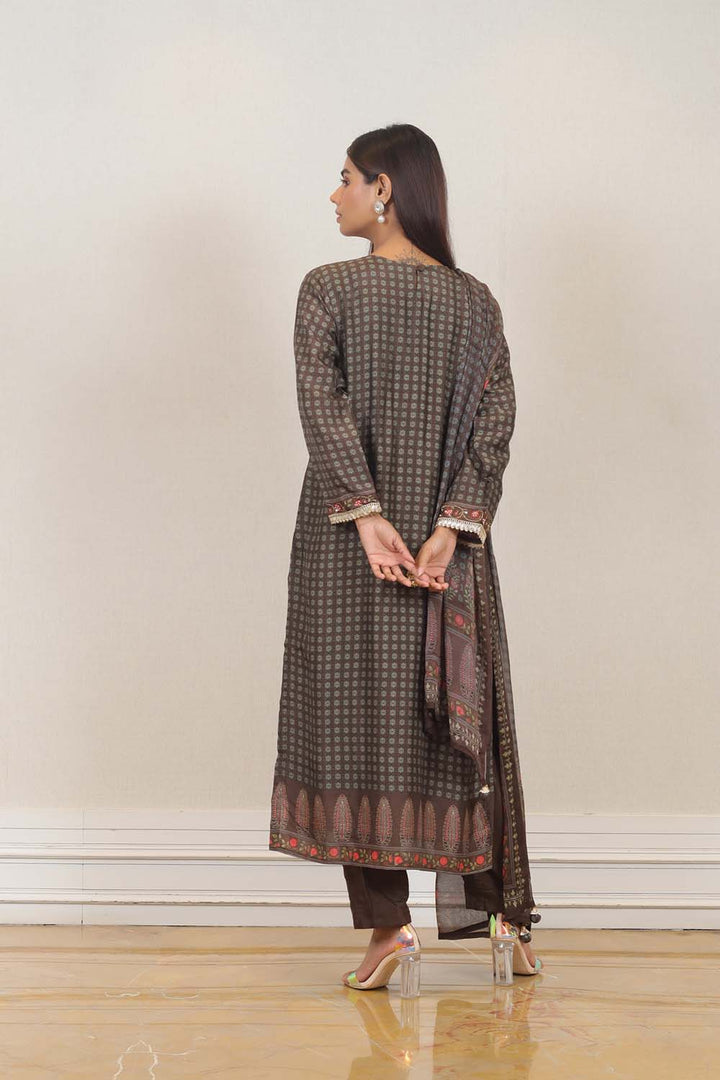Casual Salwar suit in Brown color at online Simaaya