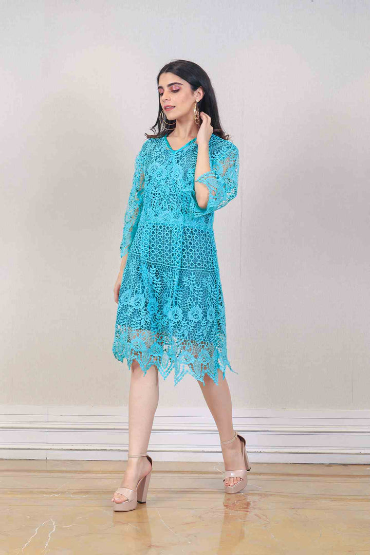 Designer Light blue color Dress