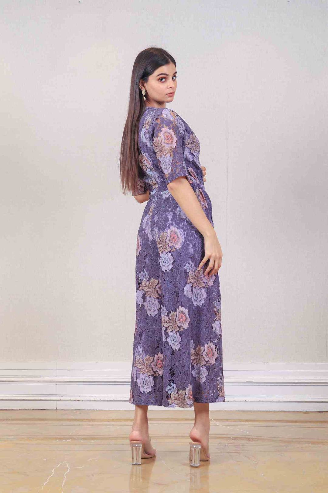 Designer Purple color jumpsuit