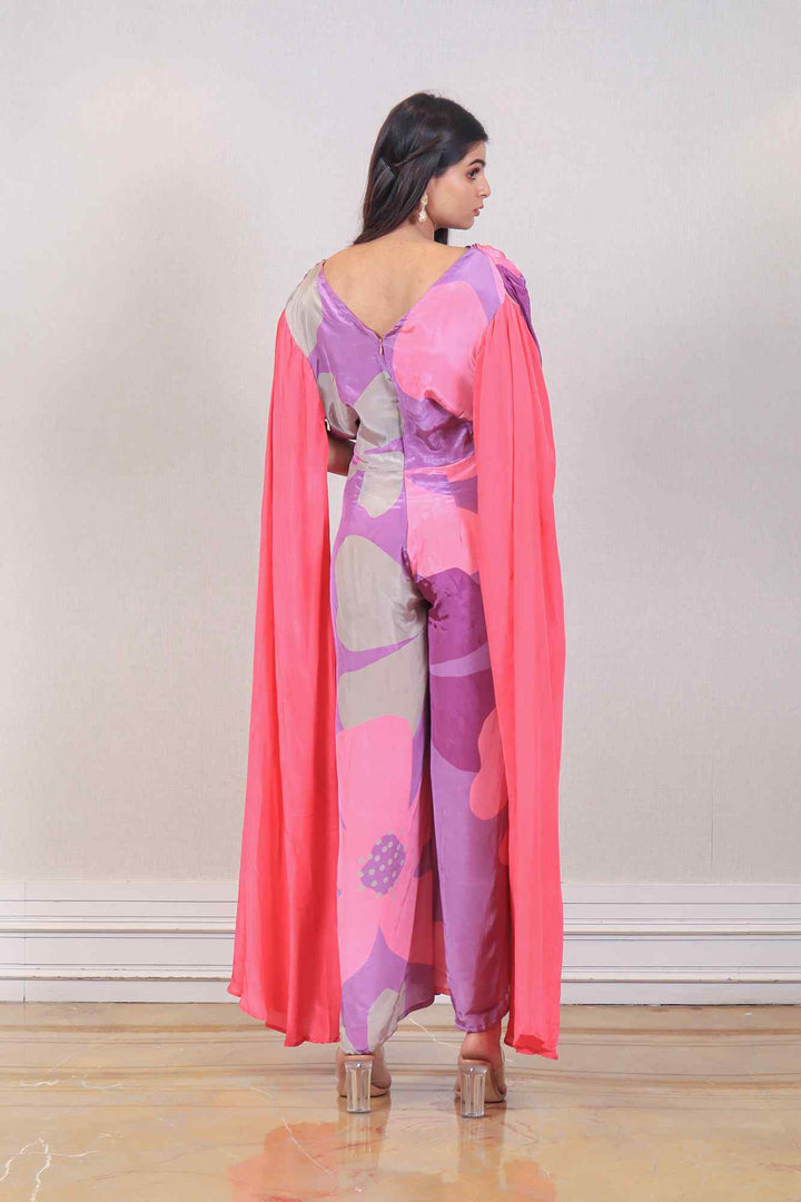 Designer Pink color jumpsuit
