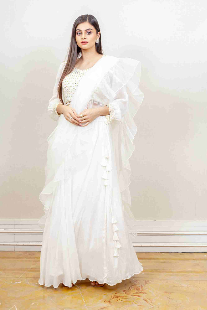 Designer white color Dress