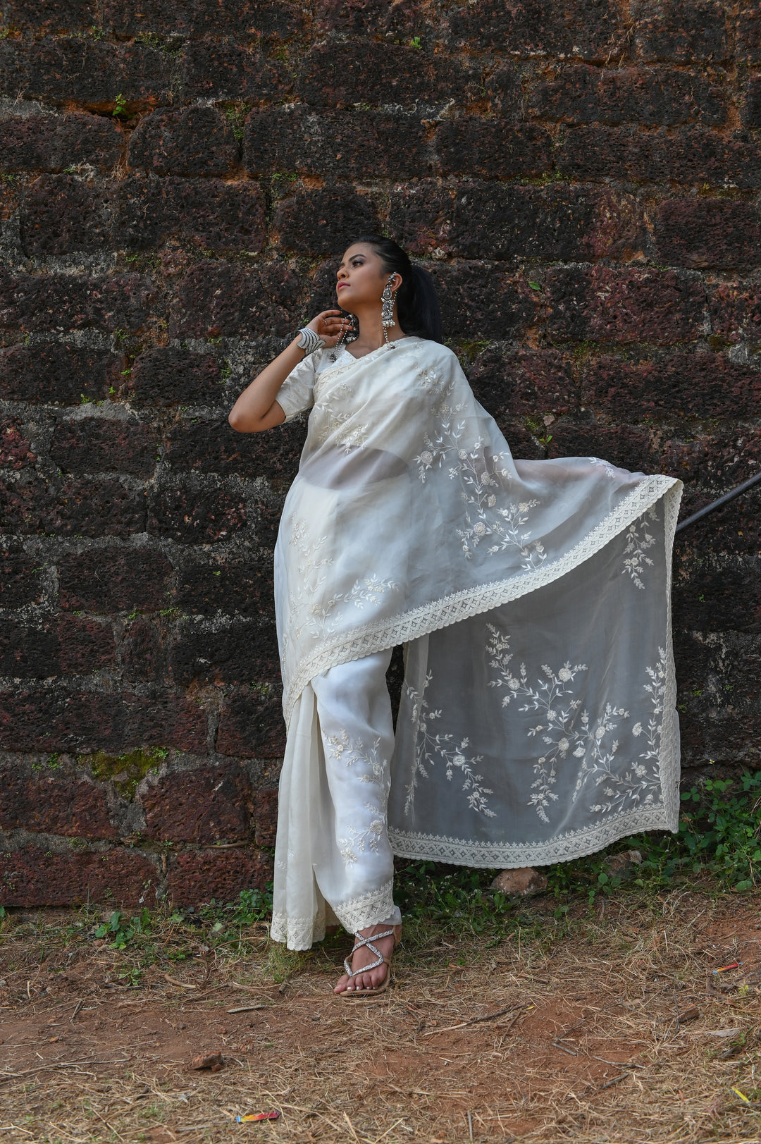 Festive Wear Saree In White Color