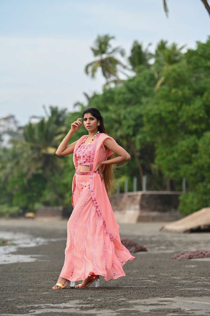 Casual Wear Dress In Pink Color