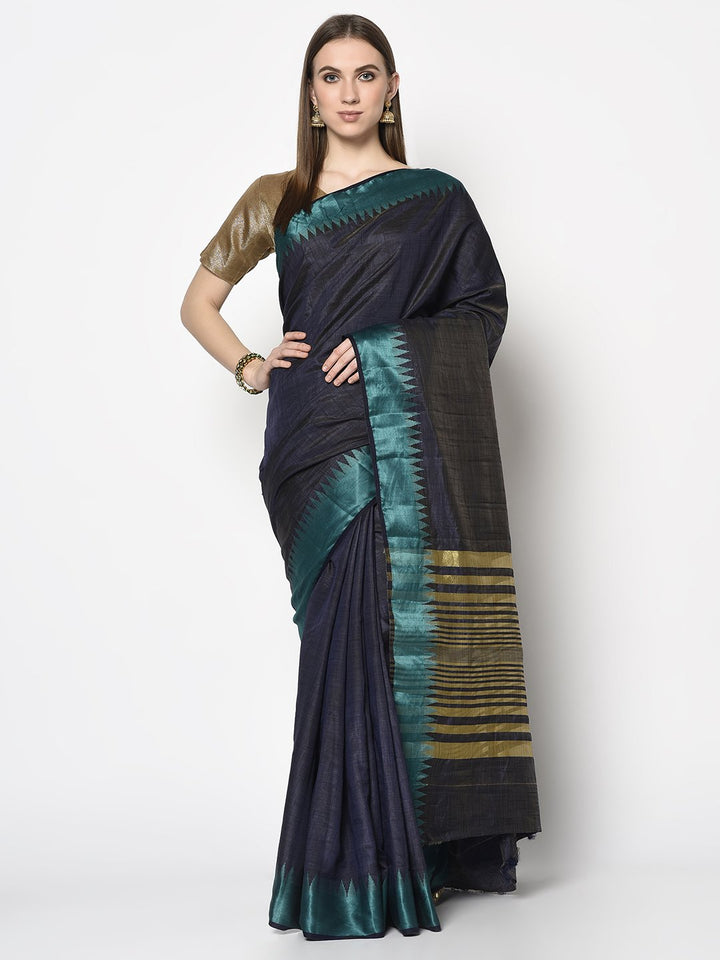 Shop Fancy Saree In Navy Blue Colour which is Saree online at simaaya At